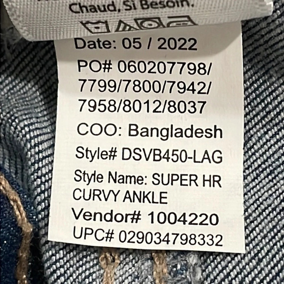 NWT Sofia Jeans By Sofia Vergara Rosa Super HR Curvy Ankle Denim Ankle 2 - Picture 15 of 16